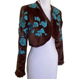 ROCKSTAR CHIC VELVET BOLERO JACKET *REVERSIBLE*!